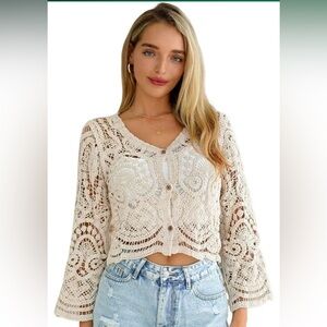 cardigan sweaters for women 1pc Button Up Beach Cardigan